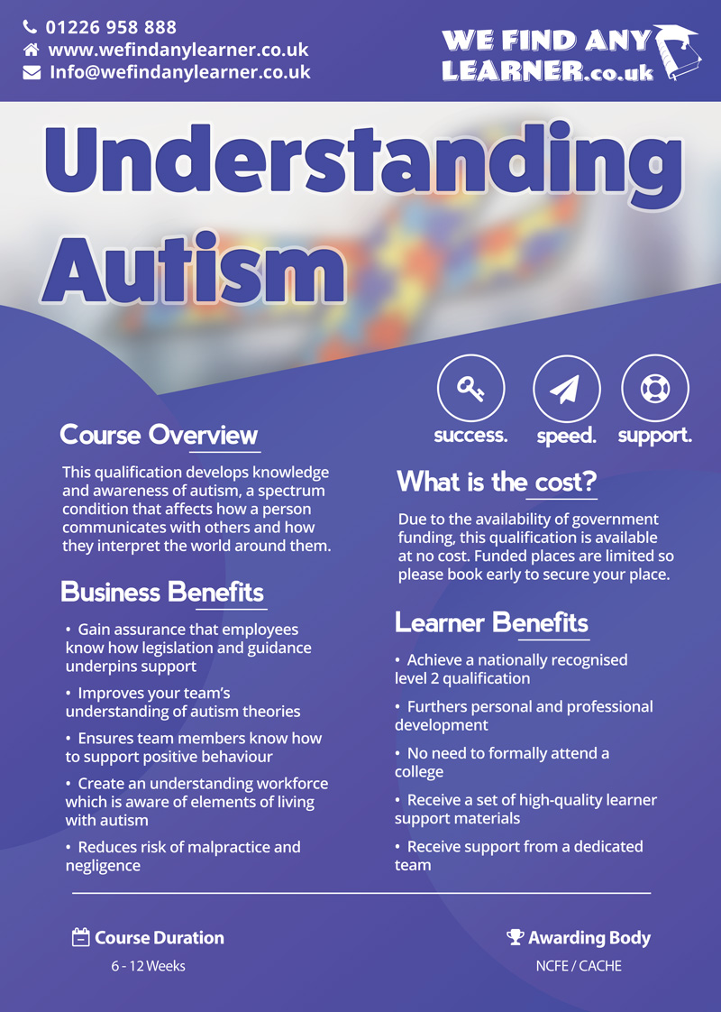 Understanding Understanding Autism Level 2 | We Find Any Learner